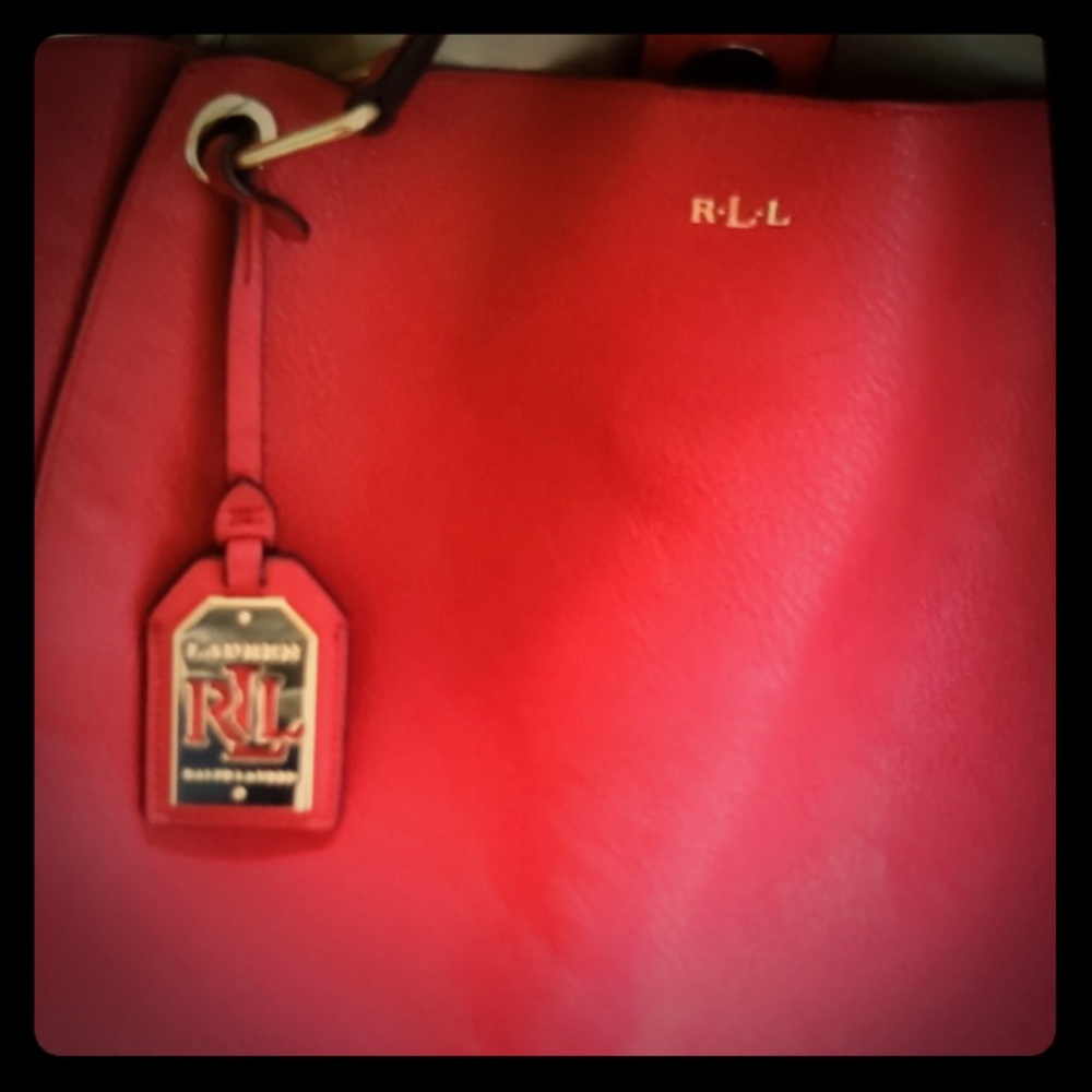 Lauren Ralph Lauren Red Tote